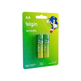 Pilha Ultra Alcalina AA Cartela 2 Unidades Longa Duração Elgin Elgin - 000000082152