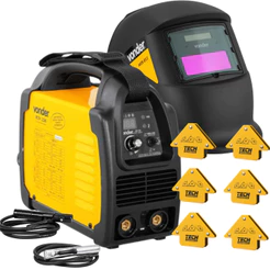 Kit Máquina De Solda Inversora Vonder 150A Bivolt + Máscara MSN 011 + 6 Esquadros Magnéticos12kg