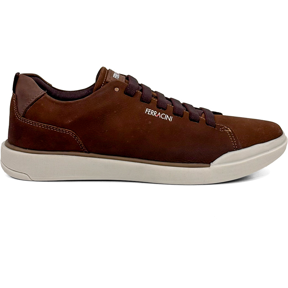 Sapatênis Couro Ferracini Star 1065-617F Marrom Masculino