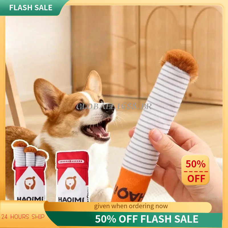 { Pronto Estoque } Brinquedo Engraçado Para Cachorro-Cigarro