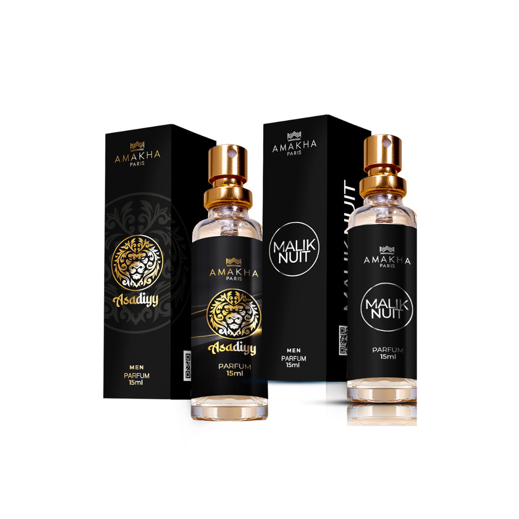 Kit Layering - Edição 11: Malik Nuit 15ml + Asadiyy 15ml | Perfume Masculino Amakha Paris