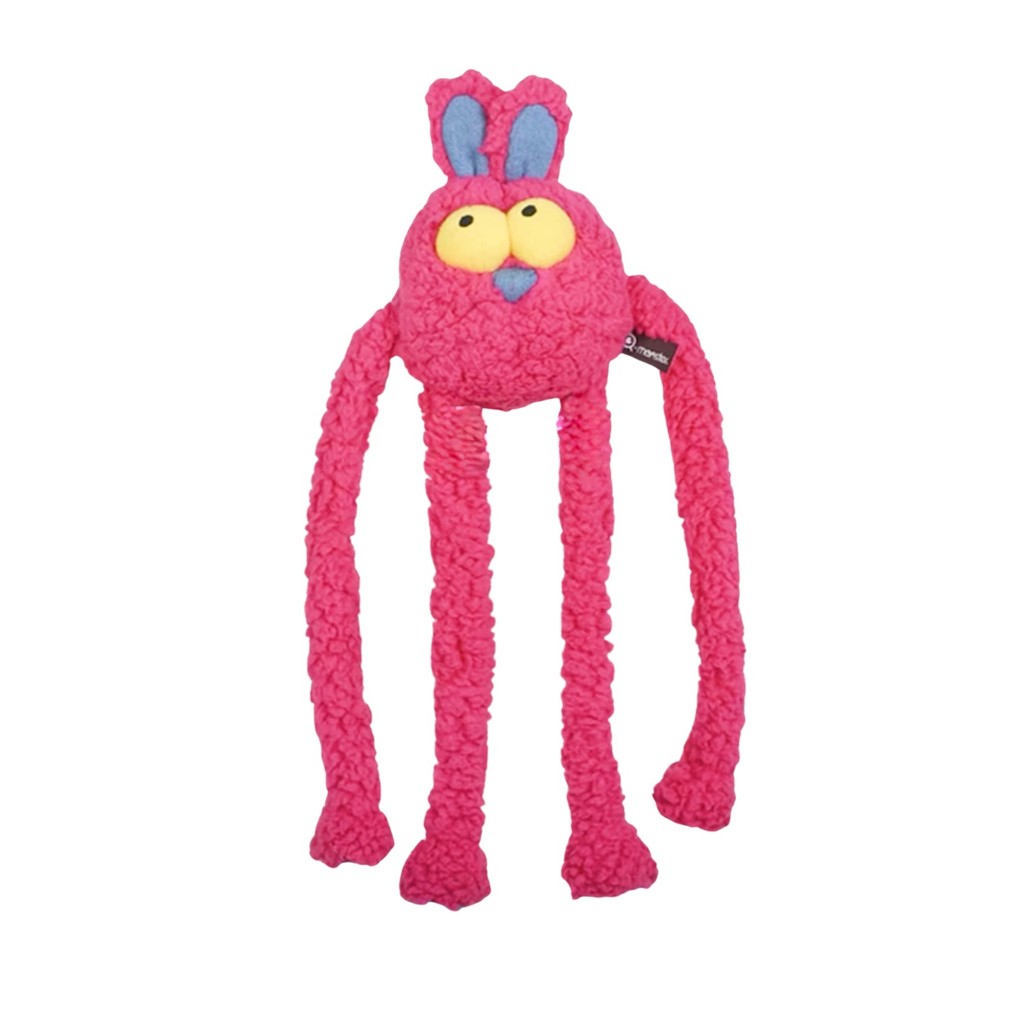 Pelúcia Coelho Puxa Puxa QMonster Rosa para cachorro