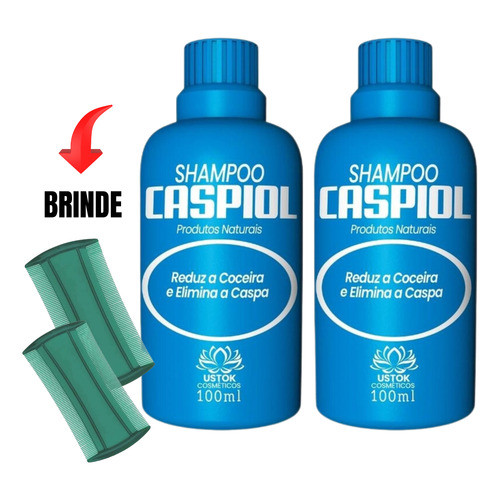 Shampoo Anti-caspa Limpa Couro Cabeludo Piolho Lêndeas C/2