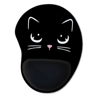 Mouse Pad Ergonomico Gota Gato Preto em Oferta na Shopee