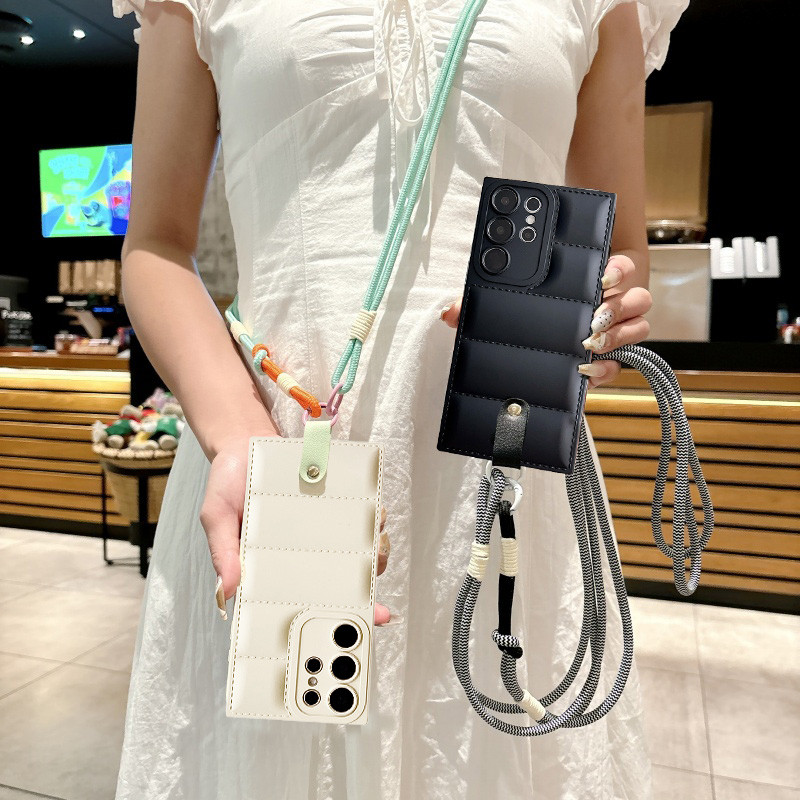Capa De Cordão Crossbody Para Samsung Galaxy S24 S23 FE S25 S22 Plus S25 Ultra 5G Macia Baixo em Oferta na Shopee