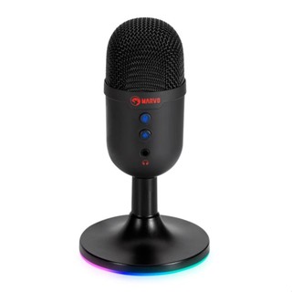 Microfone Marvo MIC-06-BK, RGB, USB, Preto, MIC-06-BK em Oferta na Shopee