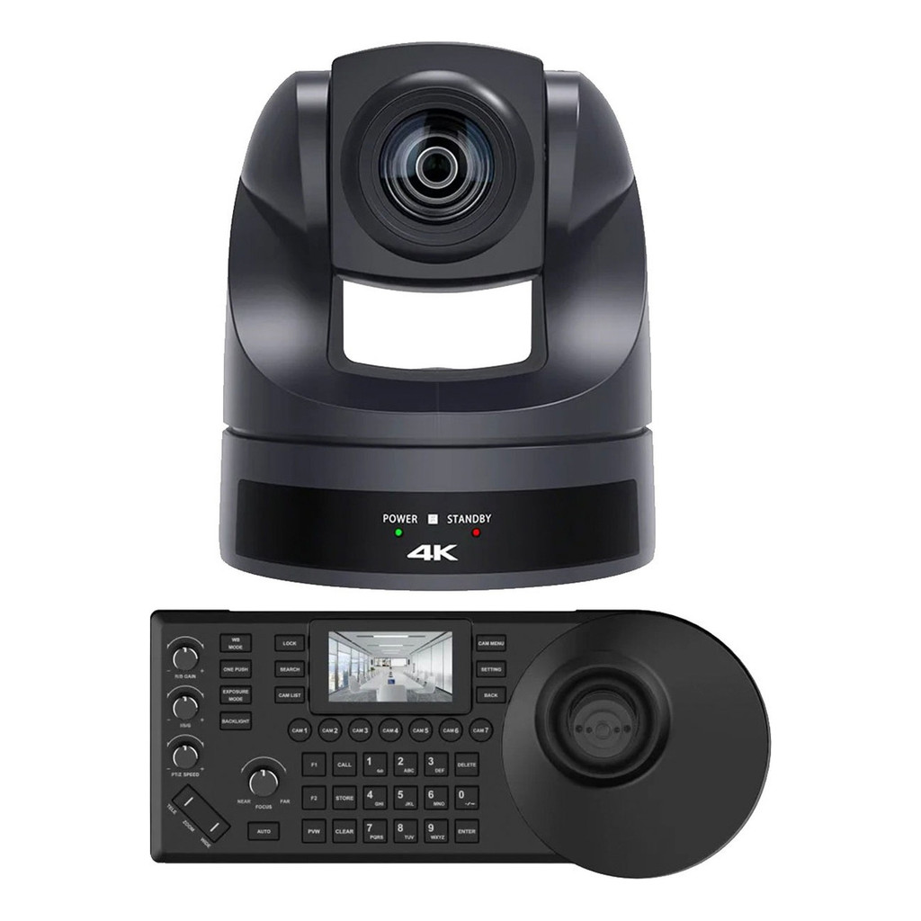 Kit Câmera Ptz 4k Transmissão Ao Vivo + Joystick 4d Monitor