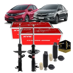 2 AMORTECEDORES FIT CITY 2015 ATÉ 2021 ORIGINAL C/ KITS COMPLETO