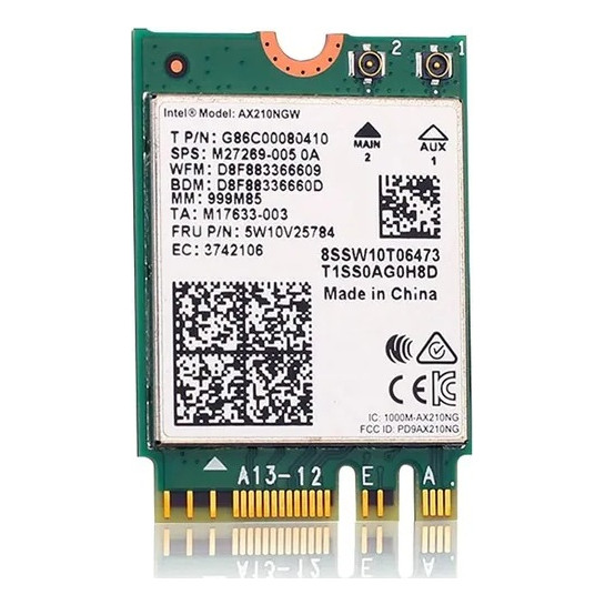 Placa Wireless Intel Wi-fi 6e Ax210 2.4ghz 5ghz 6ghz Gigabit