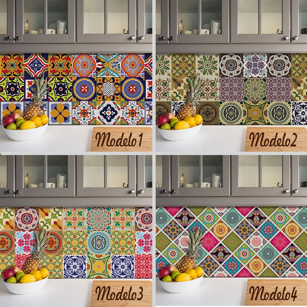 Papel Parede Adesivo Cozinha Azulejo Hidráulico Português