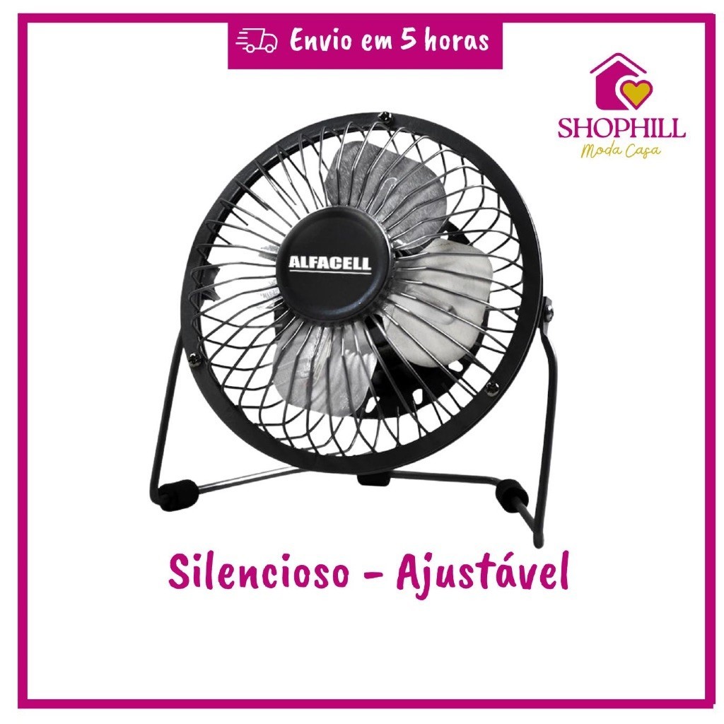 Mini Ventilador de Mesa USB Marca Alfacell