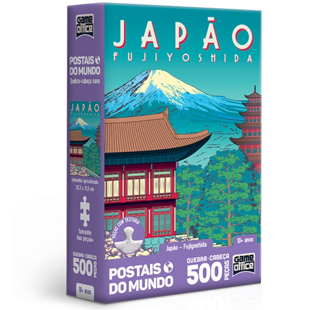 QUEBRA CABEÇA NANO JAPÃO FUJIYOSHIDA POSTAIS DO MUNDO 500 PEÇAS PEQUENA TOYSTER PUZZLE PAISAGEM ÁSIA