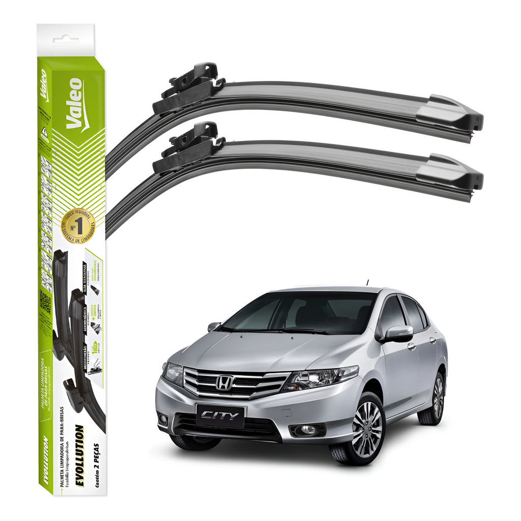 Par Palhetas Limpador Parabrisa Valeo Honda City 2009 A 2014 em Oferta na Shopee