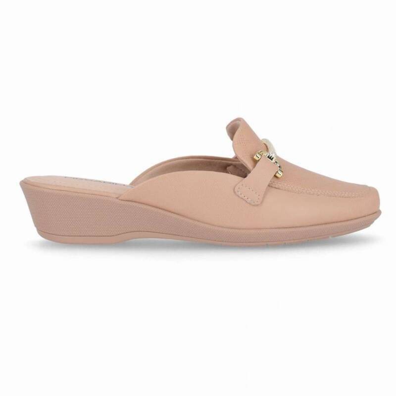 Sapato Piccadilly Mule - Feminino - Nude em Oferta na Shopee