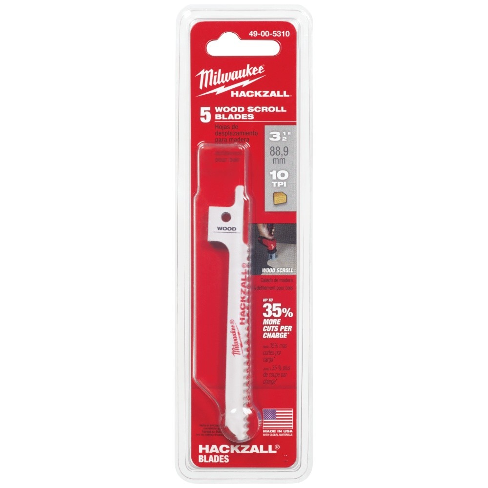 LAMINA SERRA SABRE MINI 3" 1/2 MADEIRA COM 05PCS 49-00-5310 MILWAUKEE