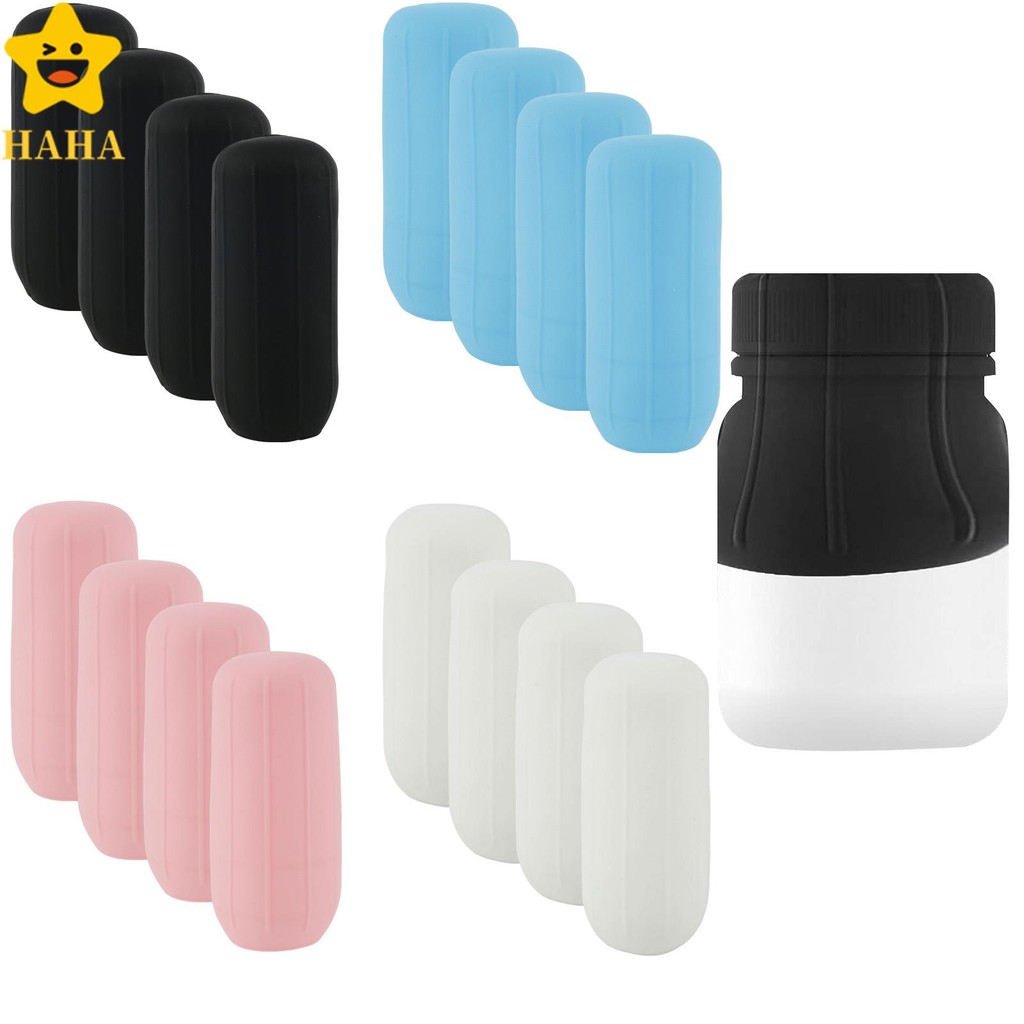 16 Peças Mangas À Prova De Vazamento Para Recipiente De Viagem Capas De Garrafa De Silicone Reutilizáveis Elásticas De H