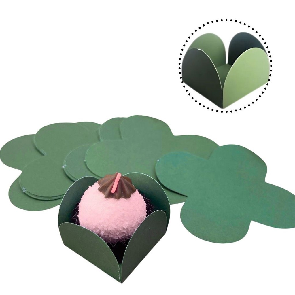 50~500 Forminhas verde eucalipto Para Doces 4 Pétalas 3,3X3,3X2,5 121.62 (Nc Toys Simples) em Oferta na Shopee