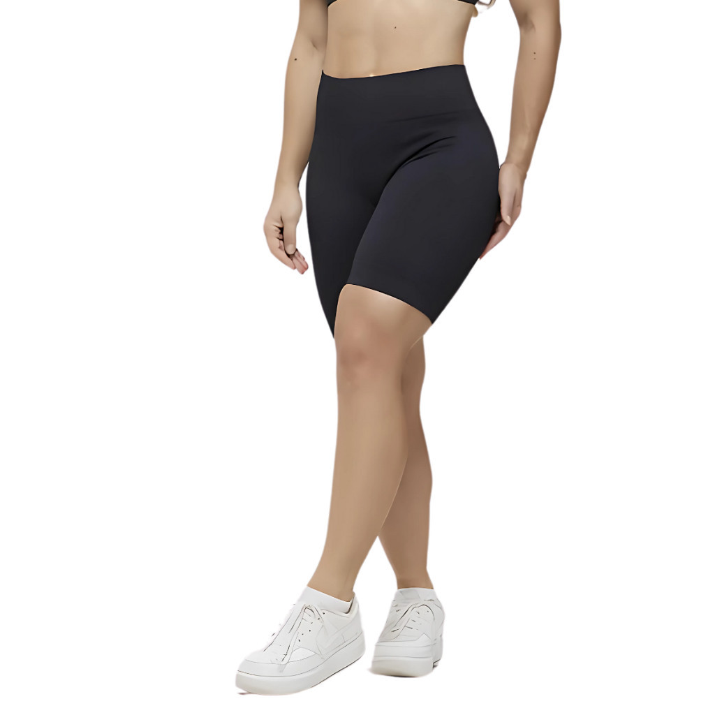 Bermuda Selene Microfibra Academia Sem Costura Leg Legging Sem Transparência Fitness Corrida treino Clássico