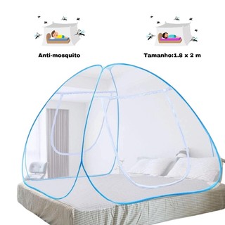 Mosquiteiro Tenda Cama King Dobrável Portátil Prático 1.8x2.0m Proteção Contra Insetos