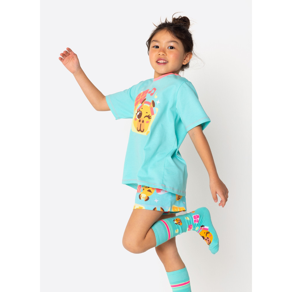 Pijama Manga Curta Algodão Menina Capy Bora - Puket em Oferta na Shopee