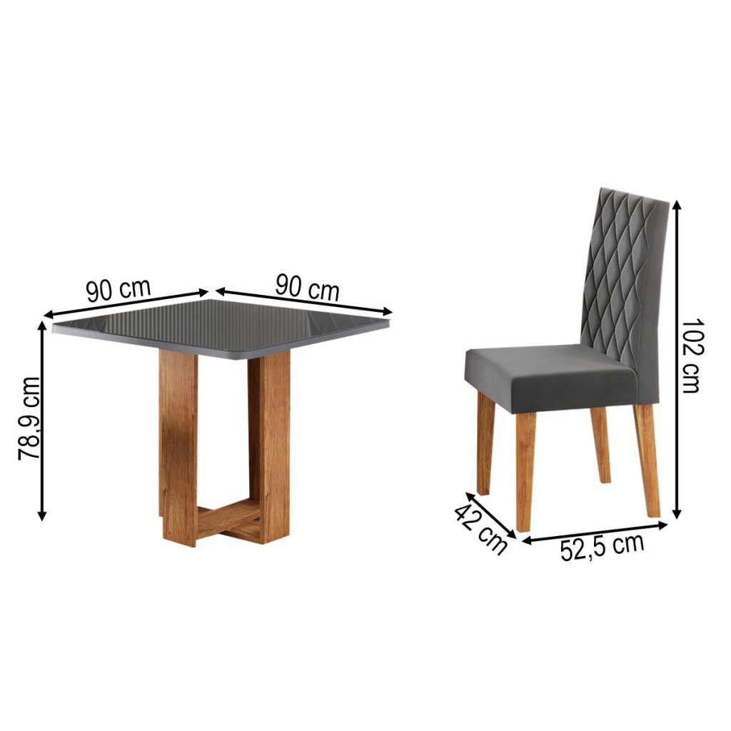 Mesa de Jantar 4 Lugares Magiore - Viero Móveis · foto 2