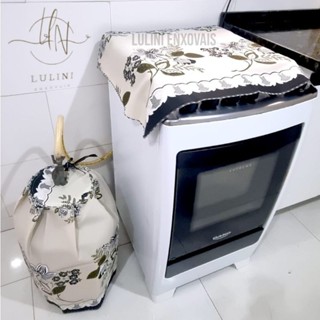 Kit 2 Peças Capa Fogão 4 5 ou 6 Bocas e Capa Botijão Decoração Cozinha Tecido Oxford em Oferta na Shopee
