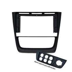 Moldura 9" VW Gol, Saveiro e Voyage G6 (Com suporte para 6 botões) - Preta