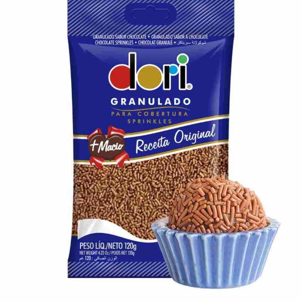 Chocolate Granulado Dori Cacau Confeiteiro 120g Para Bolos Doces Sobremesas Culinária 1 Unidade em Oferta na Shopee