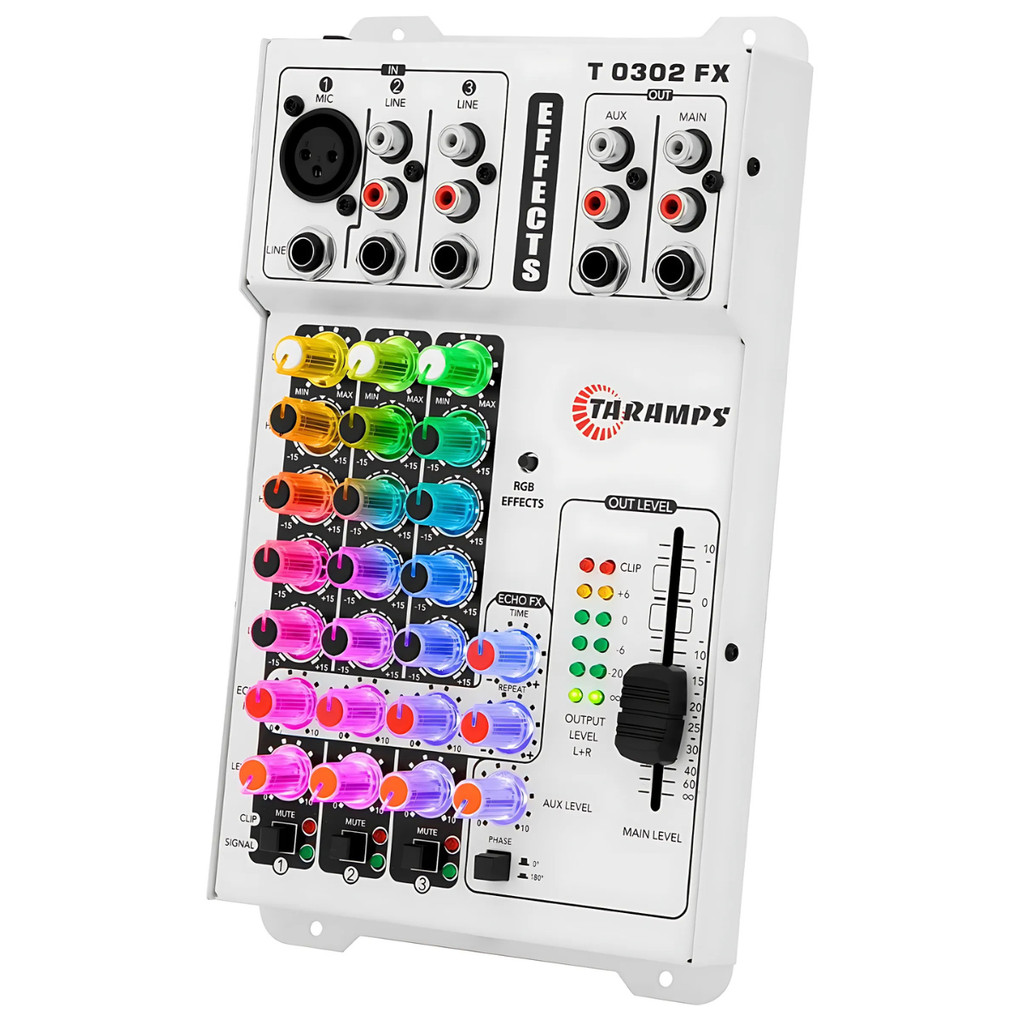 Mesa De Som Taramps T0302 Fx Efeito Echo Luz Multicolor em Oferta na Shopee