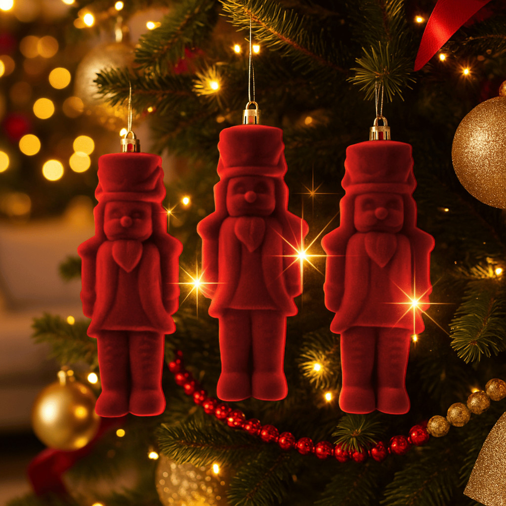 Kit 2/3 Enfeites Soldadinho 15cm Vermelho - Wincy Natal / Decoração Natalina Pendurar Árvore
