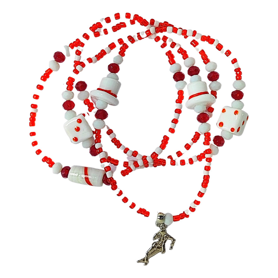 Guia De Malandro Zé Pilintra Fio De Contas Vermelho E Branco Vermelho E Branco