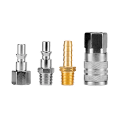 JOGO DE CONECTORES COM ENGATE RAPIDO E ROSCA 1/4 NPT, 4PCS // STELS