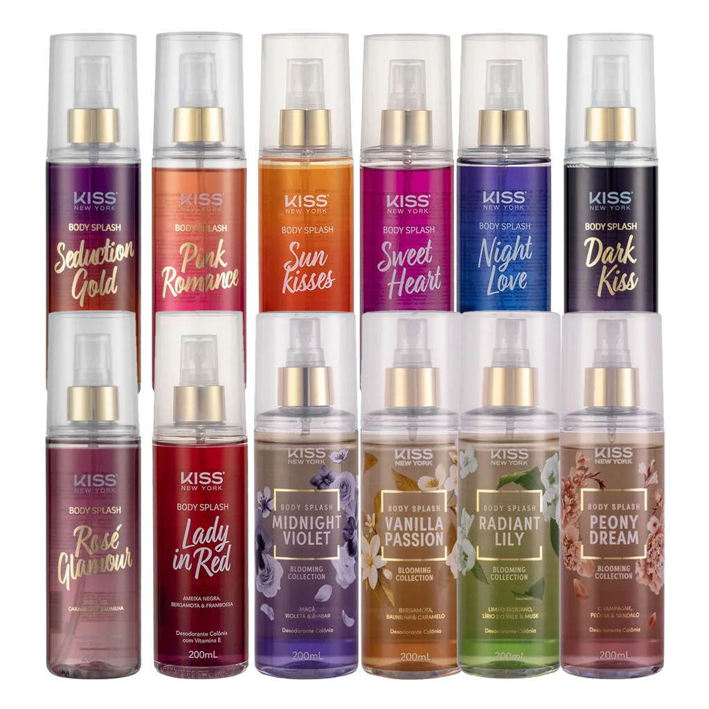 Body Splash Kiss New York Blooming Collection 200ml em Oferta na Shopee