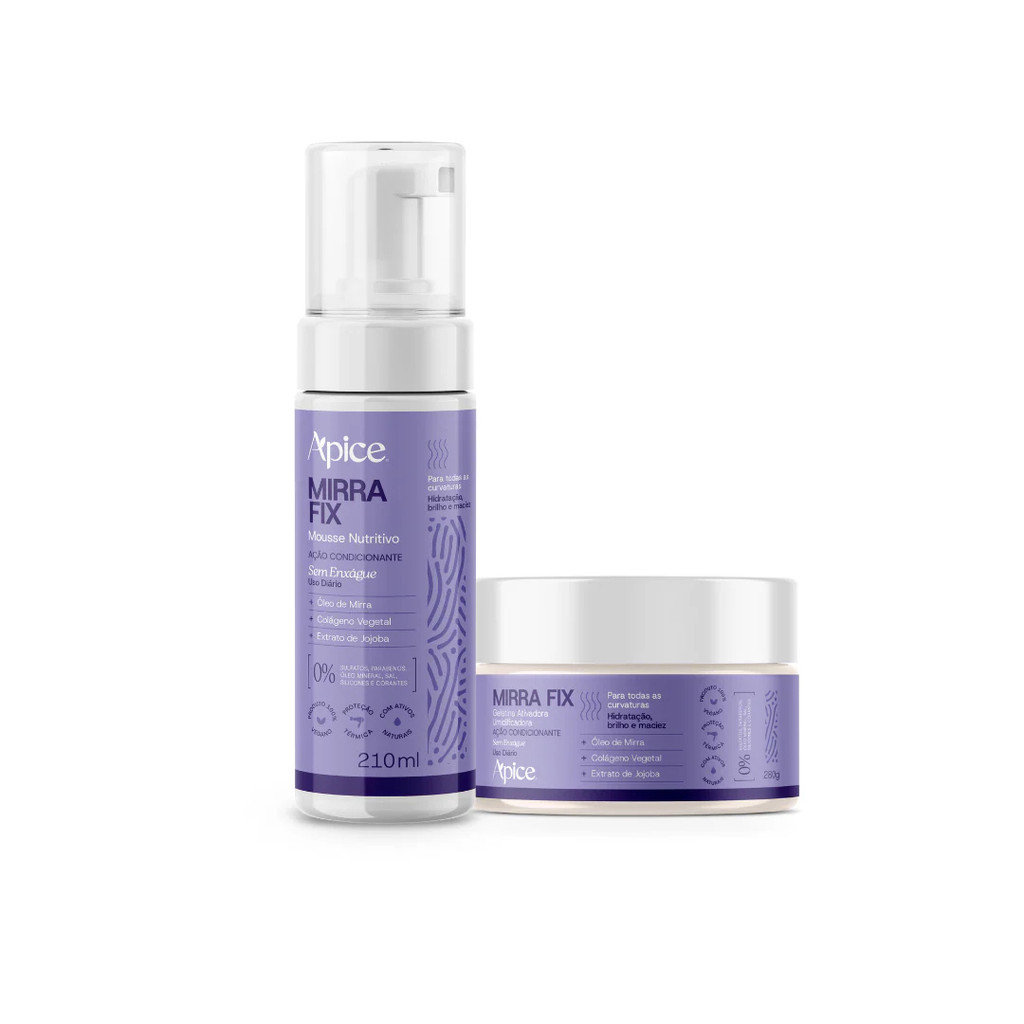 Kit Mousse 210ml e Gelatina 280g Mirra Fix - Ápice