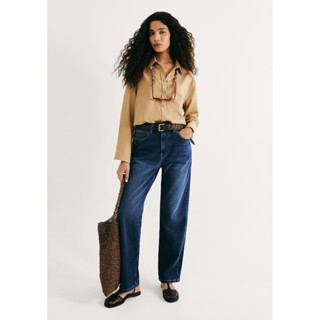 Calça Jeans Feminina Reta Cintura Alta em Oferta na Shopee