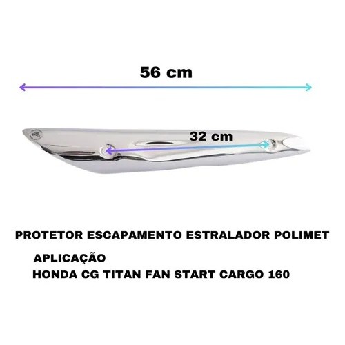 Protetor Escape Biz 125 11-15 / De Lata Polimet Cg Titan 160 — imagem 2 de 2