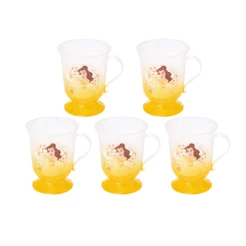 Kit 5 Xícaras Chá das Princesas Brunch Bela Lembrancinha Presente Colecionável Disney Plasútil
