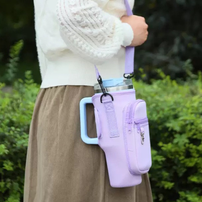 Bolsa Porta Garrafas De Água Compatível Para Celular Chaveiro Com Alça De Ombro Ajustável