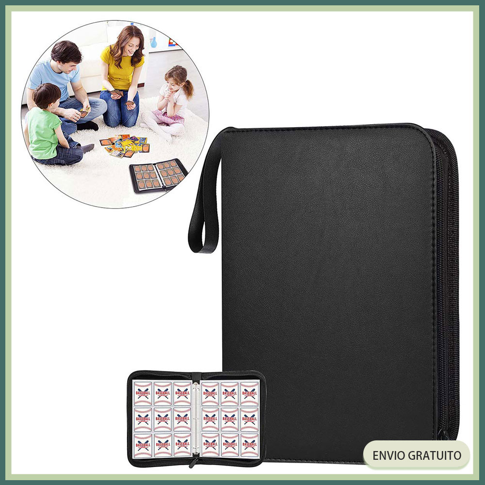 Fichário Álbum Para Carta Pokemon Magic Yugioh CABEM 900 CARTAS CAPA DURA COM ZÍPER em Oferta na Shopee