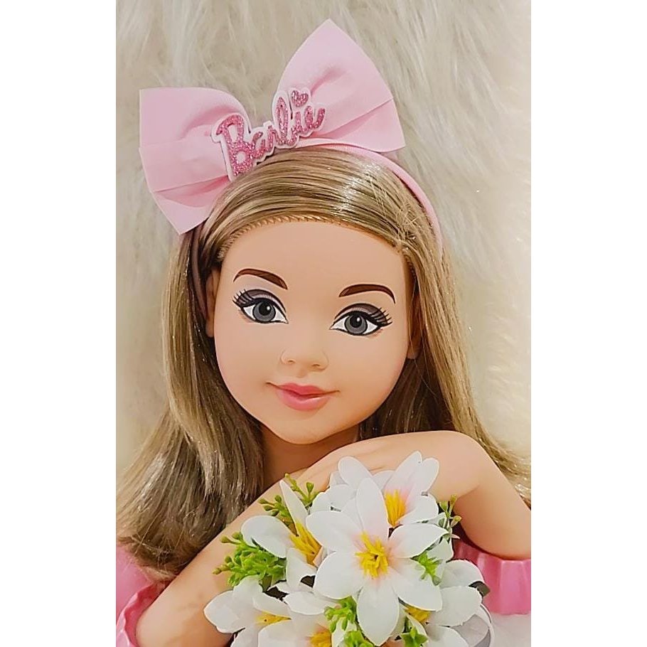 Tiara Refinado Belli Barbie Rosa Bebe