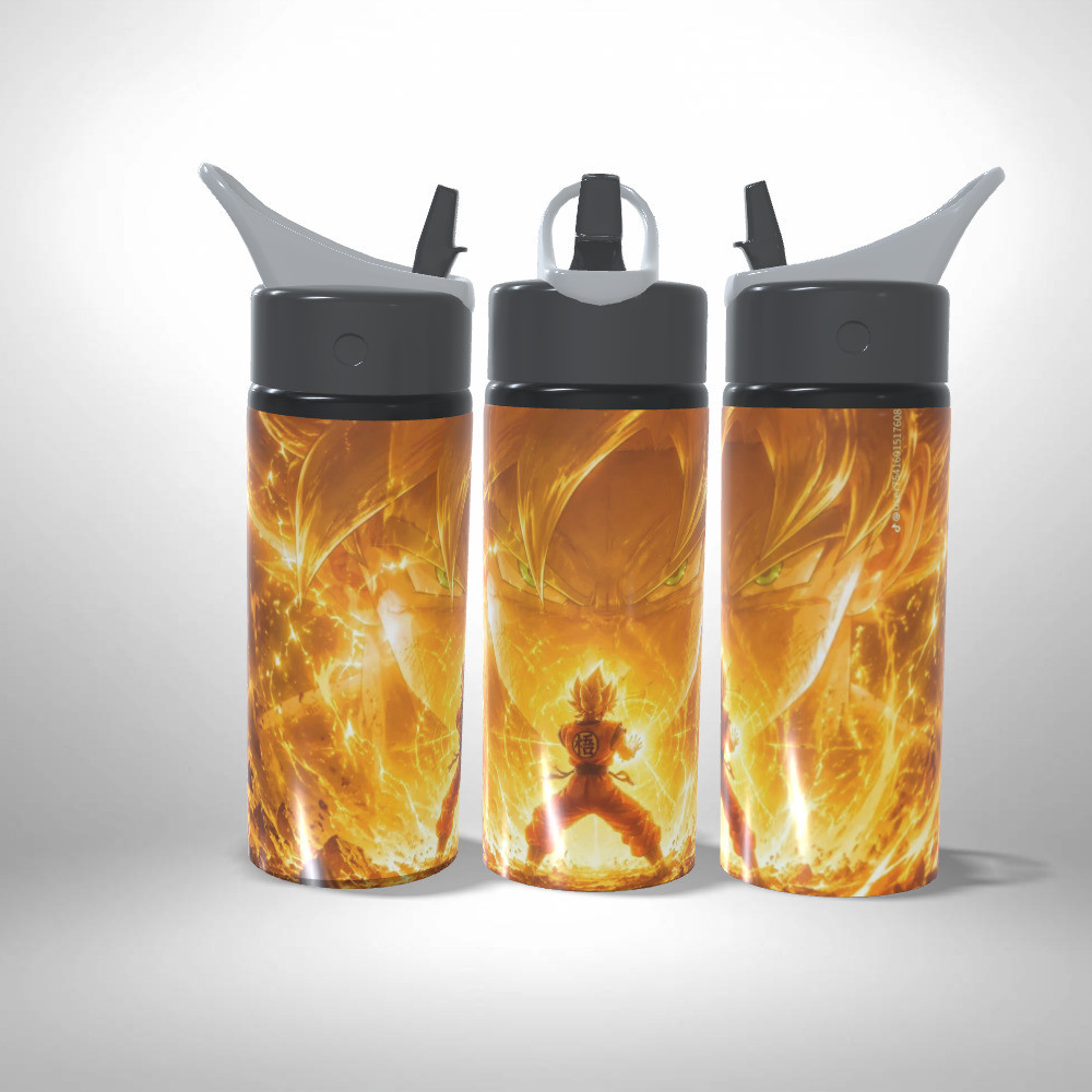 Garrafa Squeeze Personalizada - Dragon Ball Super Goku Picolo Trunks Vegeta Cole Beerus