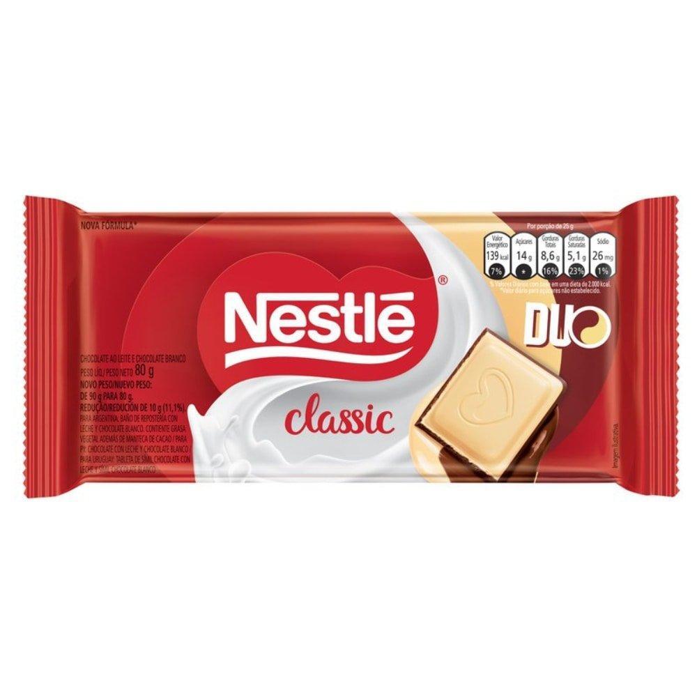 Chocolate Nestlé Classic Duo 80g - Embalagem com 16 Unidades