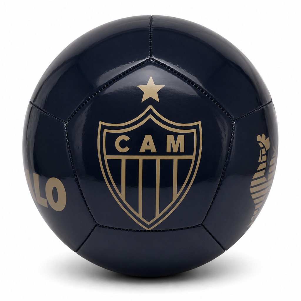 Bola Oficial Atlético Mineiro Preta e Dourado GALO-CPO-4