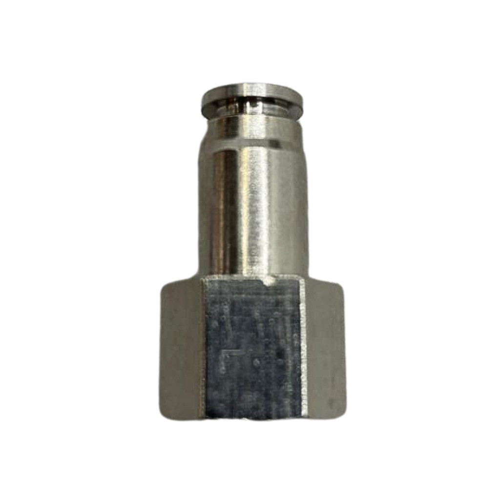 Conexão Reta Fêmea Metal 6mm x 1/8 BSP Pneumática Latão