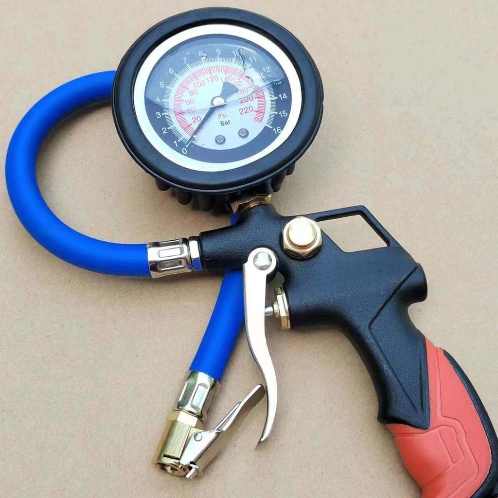 [Importado] Medidor de Pressão de Ar com Inflador, Medidor Digital de Pressão de Pneus de Carro, Monitor de Pressão de P