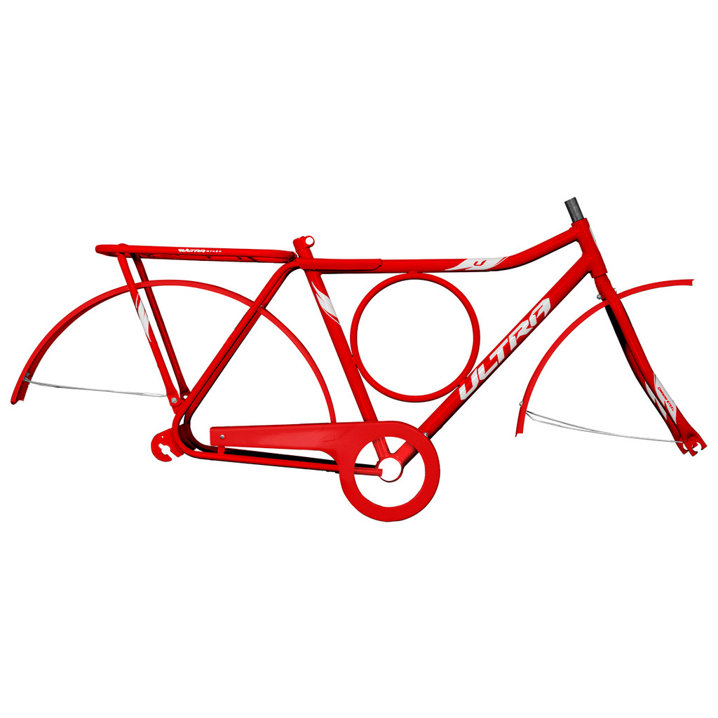 Kit Quadro Garfo Paralamas Bicicleta Aro 26 Stronger Us2 Summer Ultra Bike Fabricado em Aço Carbono