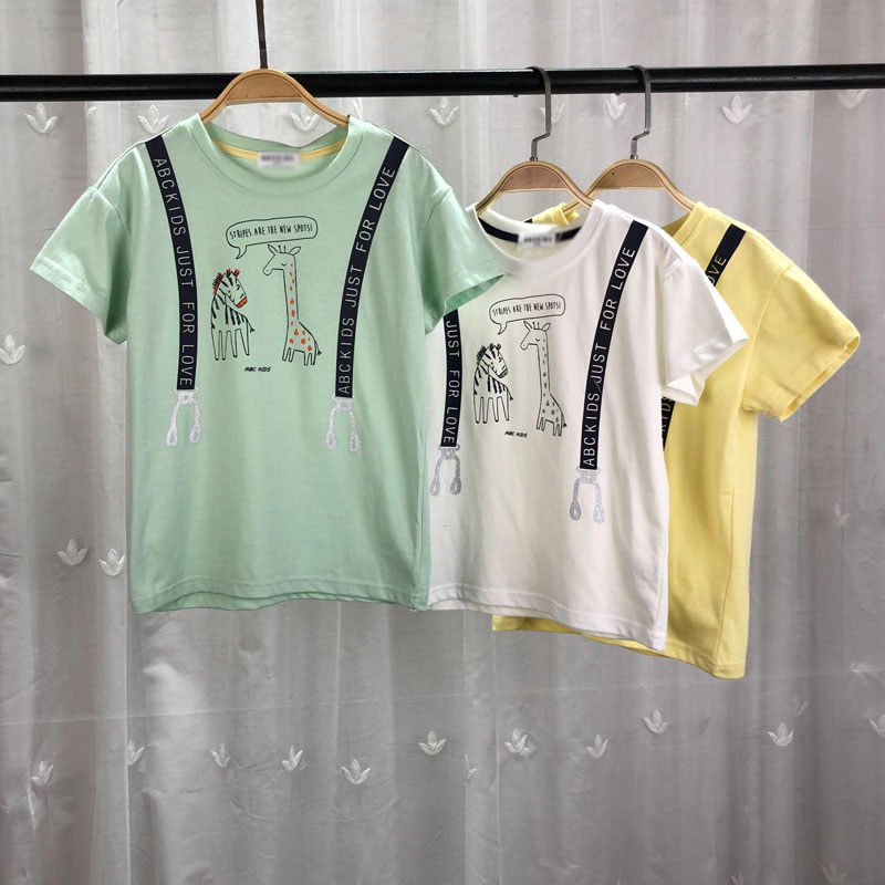 AB * marca retirada gabinete roupas infantis médio pequeno crianças meninos meninas camisetas de manga curta crianças ve
