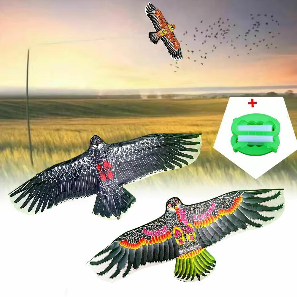 Kite De Águia Realista Com Placa De Linha De 30m , Pipa Grande Para Pássaros , Brinquedos Voadores Ao Ar Livre Crianças