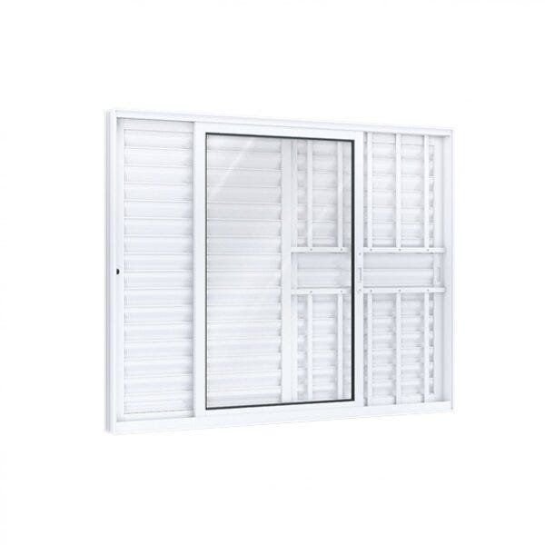 Janela Veneziana Alumínio Lateral 3 Folhas Eccellente 120x150cm Lucasa