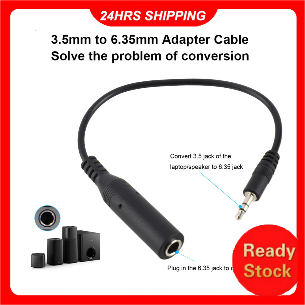 Maloryeb-br-SIP fangzi Cabo adaptador de áudio de 3,5 mm a 6,5 ​​mm macho 6,35 mm conversor fêmea para microfone/fone